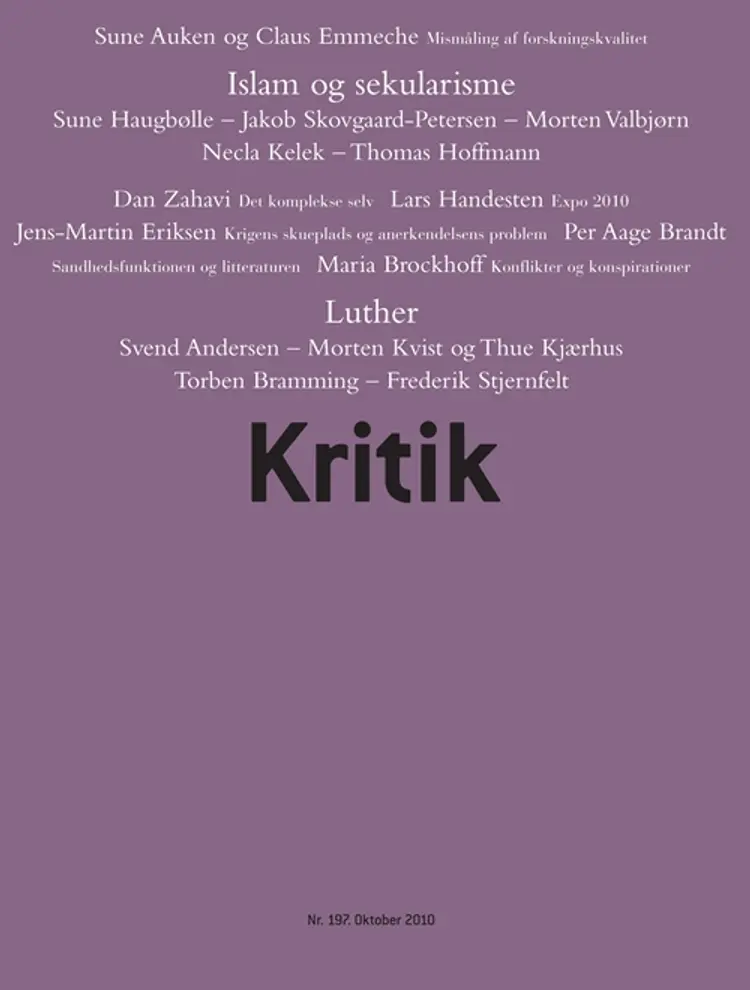 Kritik, 43. årgang, nr. 197 af Lasse Horne Kjældgaard