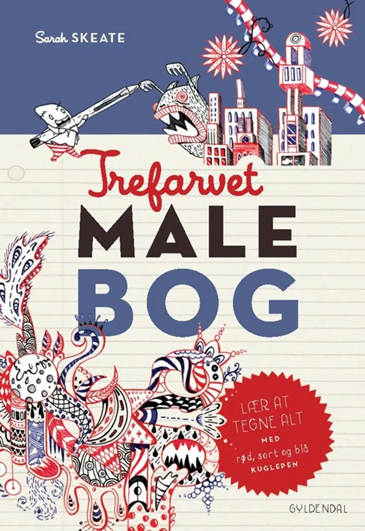 Trefarvet malebog af Sarah Skeate
