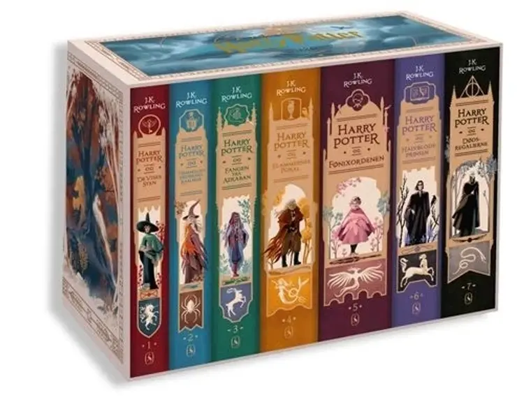 Harry Potter 1-7 i bokssæt af J.K. Rowling