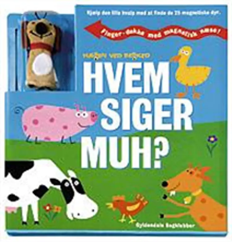 Hvem siger muh? - papbog med magnetisk hundehvalp af -