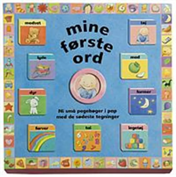 Mine første ord (æske med ni små papbøger) af -