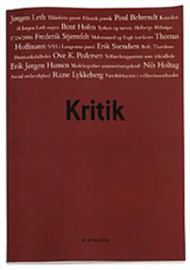 KRITIK, 39. årgang, 179 af Frederik Stjernfelt