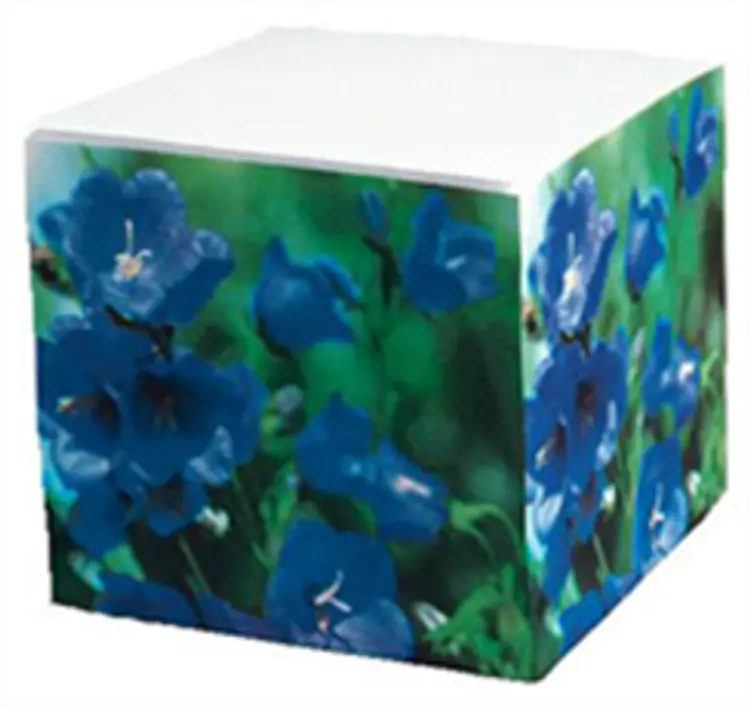 Notesblok/telefonblok (kube m. blomster) af -