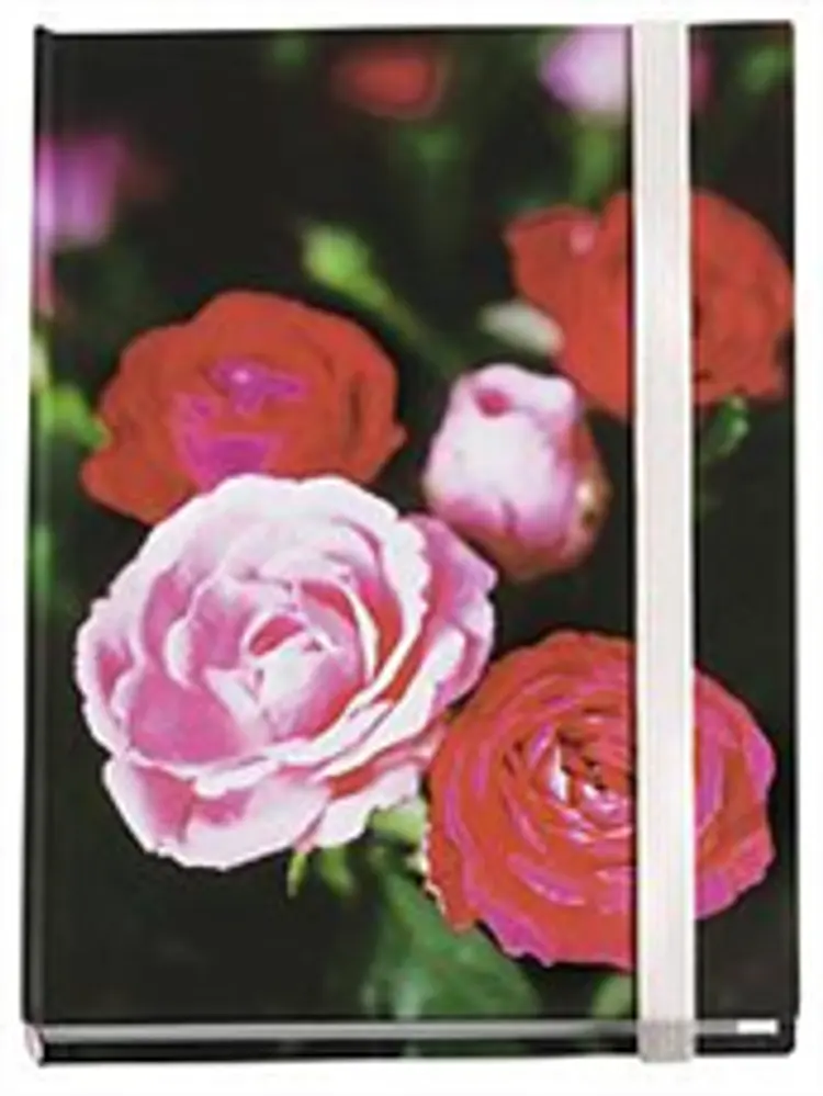 Adressebog med faneblade og elastiklukning ( Rose serie) af -