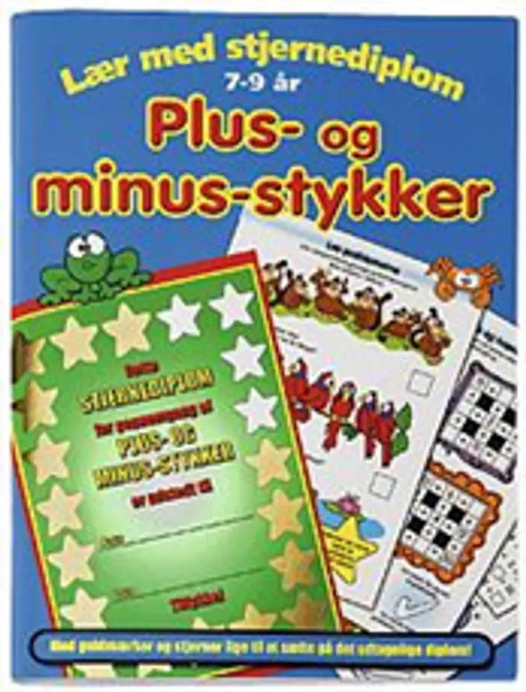 Lær med stjernediplom - Plus- og minus-stykker af -