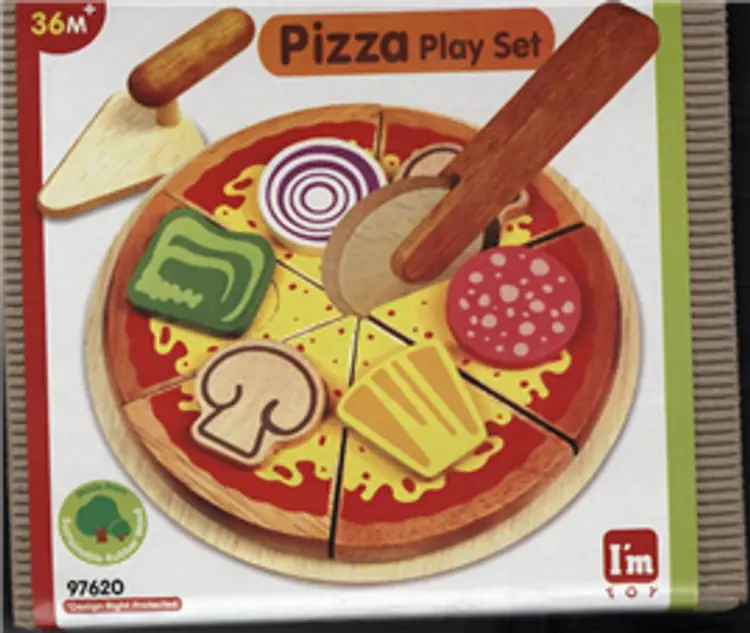 Legemad  i træ - Pizza af -