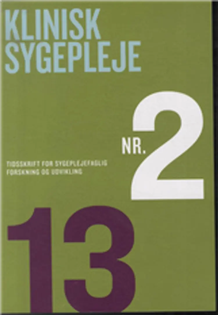 Klinisk Sygepleje nr. 2 2013 af -