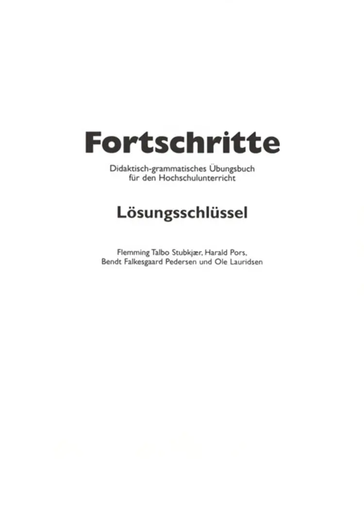 Fortschritte af Harald Pors