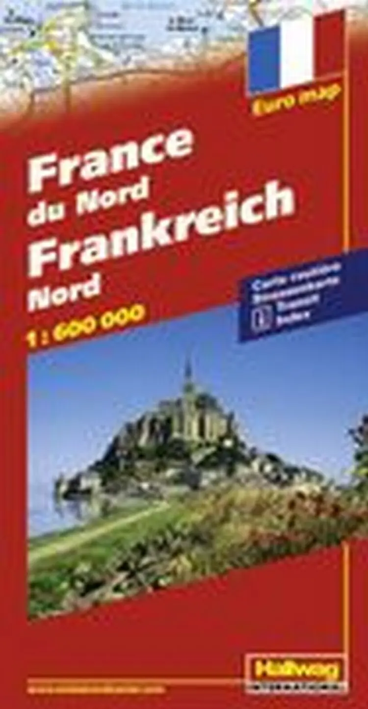 Hallwag, vejkort, Frankrig Nord