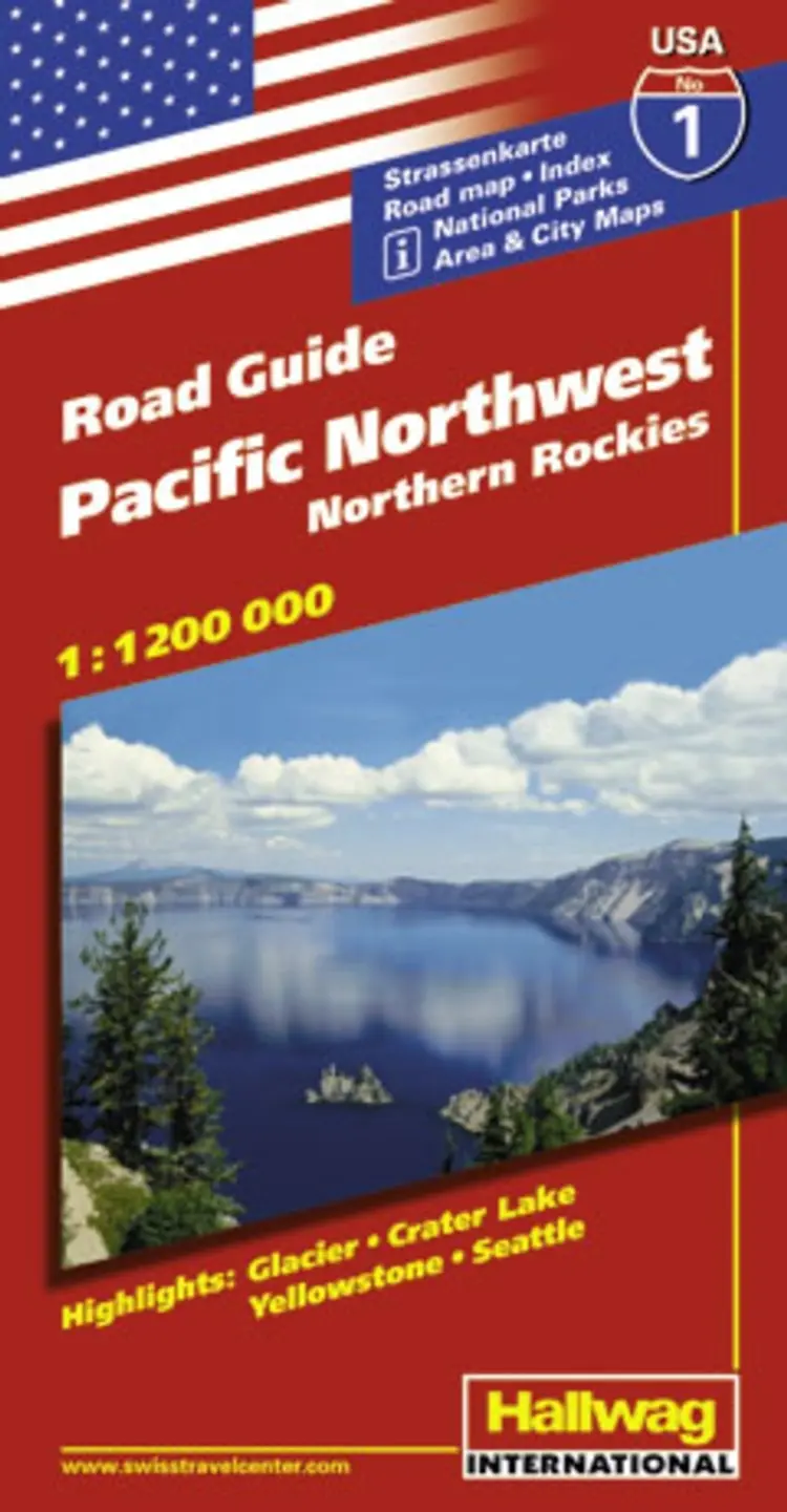 Hallwag, vejkort USA nr. 01: Pacific Northwest/Northern Rockies