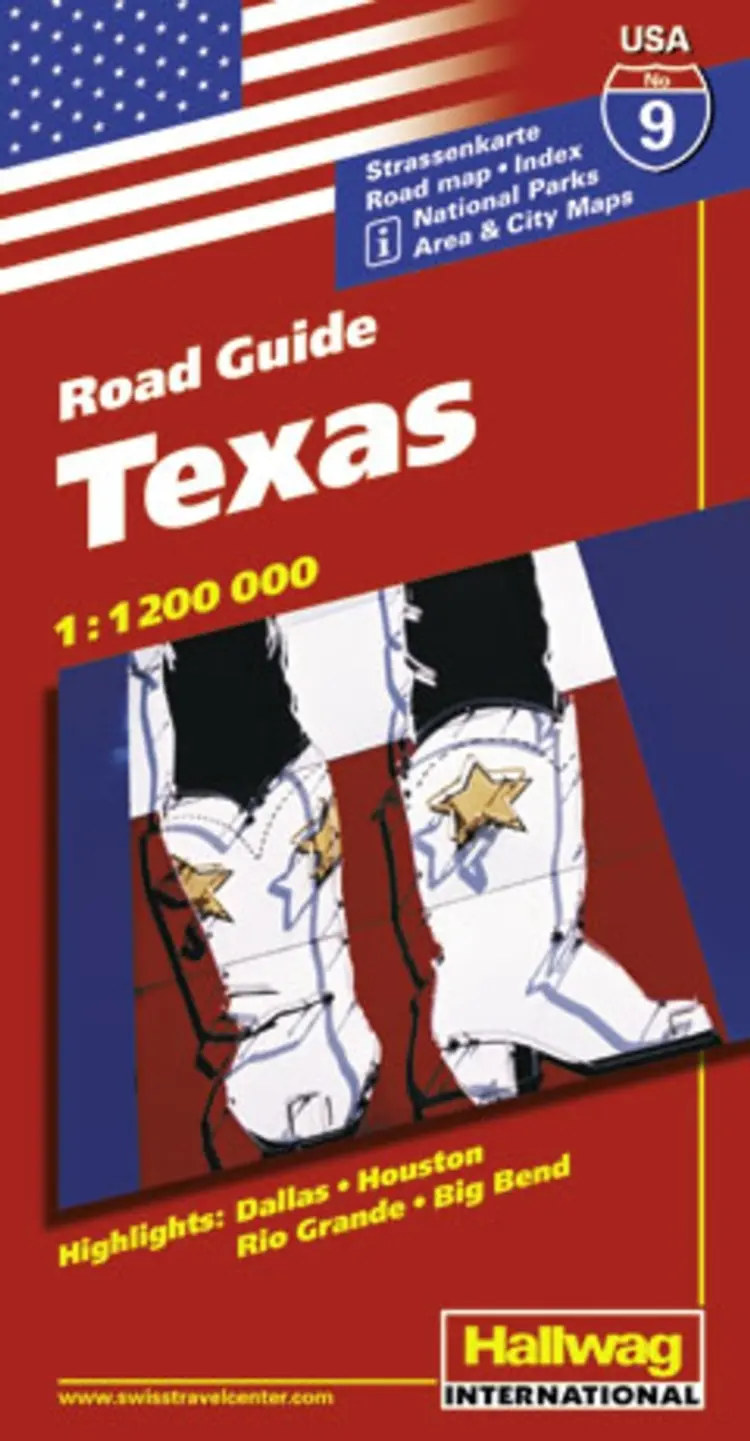 Hallwag, vejkort USA nr. 09: Texas
