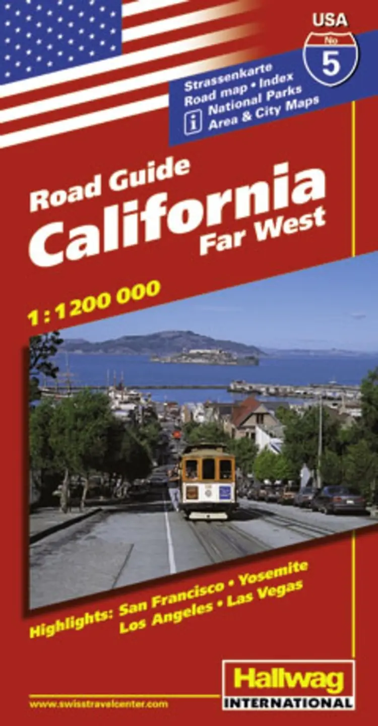 Hallwag, vejkort USA nr. 05: Californien/Far West