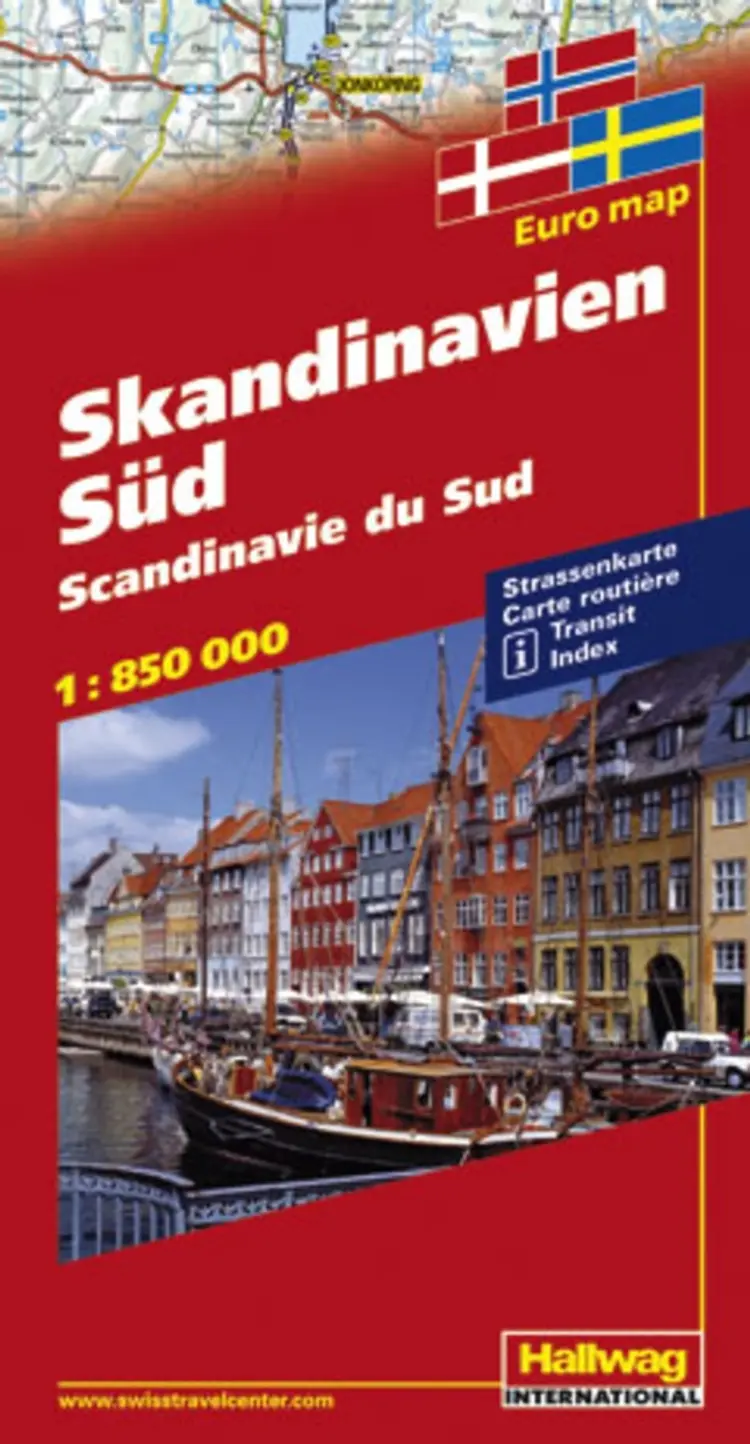 Hallwag, vejkort, Skandinavien Syd