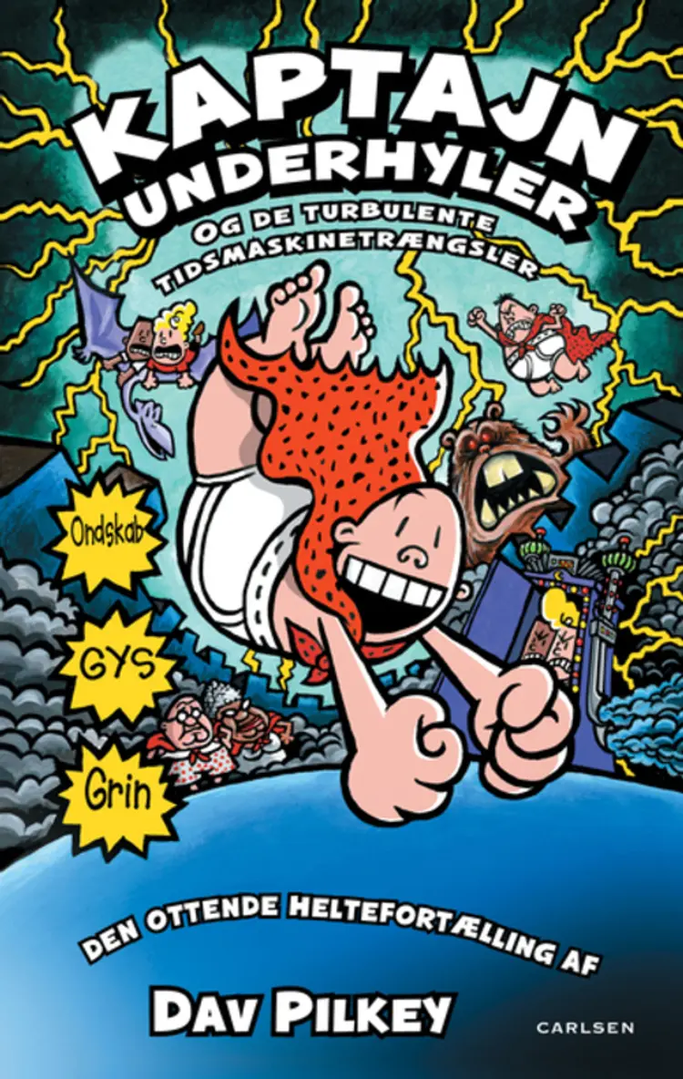 Kaptajn Underhyler og de turbulente tidsmaskinetrængsler af Dav Pilkey