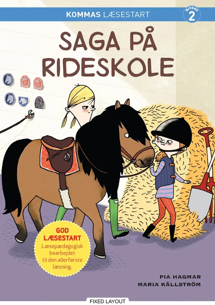 Kommas læsestart: Saga på rideskole - niveau 2 af Pia Hagmar
