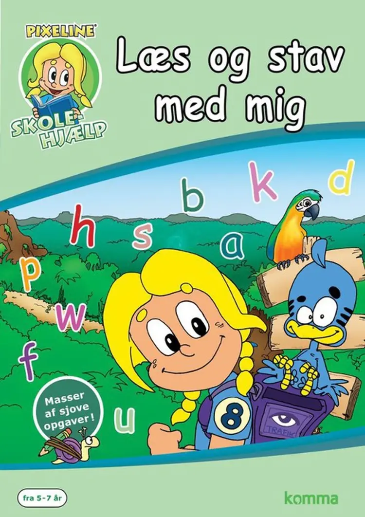 Pixiline skolehjælp opgavebog. Læs og stav med mig