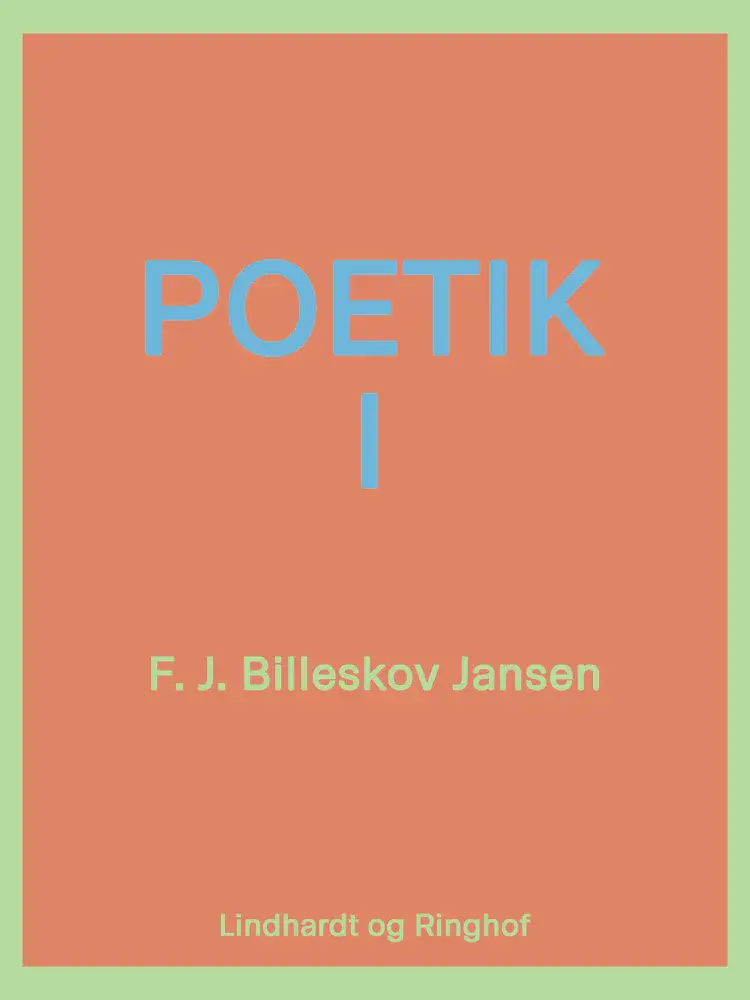 Poetik bind 1 af F.J. Billeskov Jansen