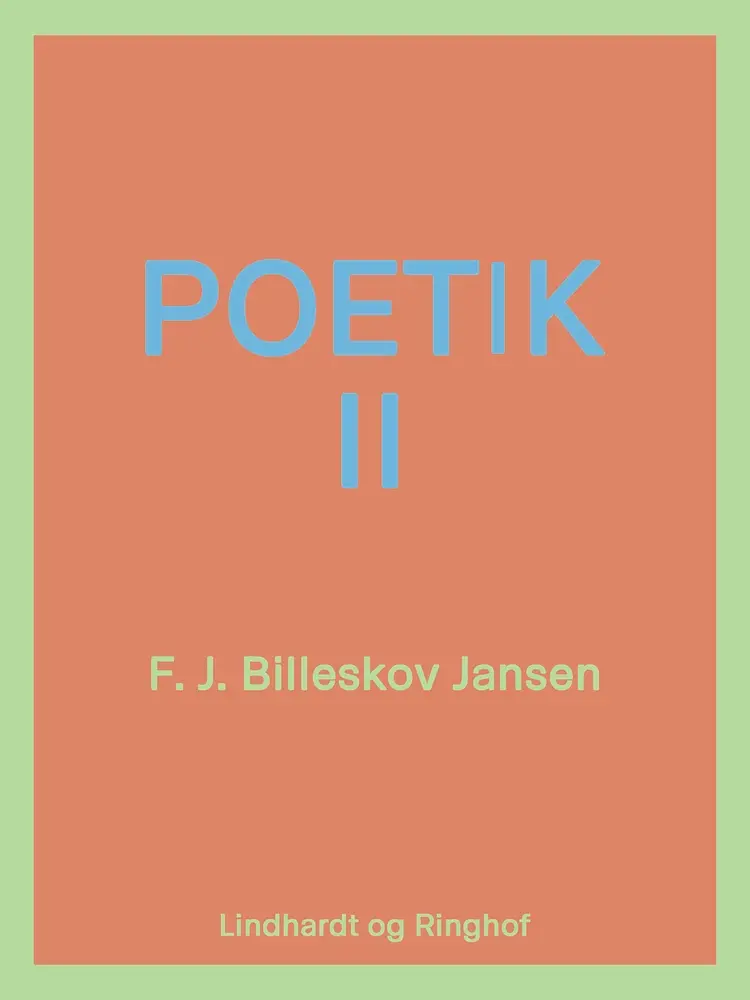 Poetik bind 2 af F.J. Billeskov Jansen