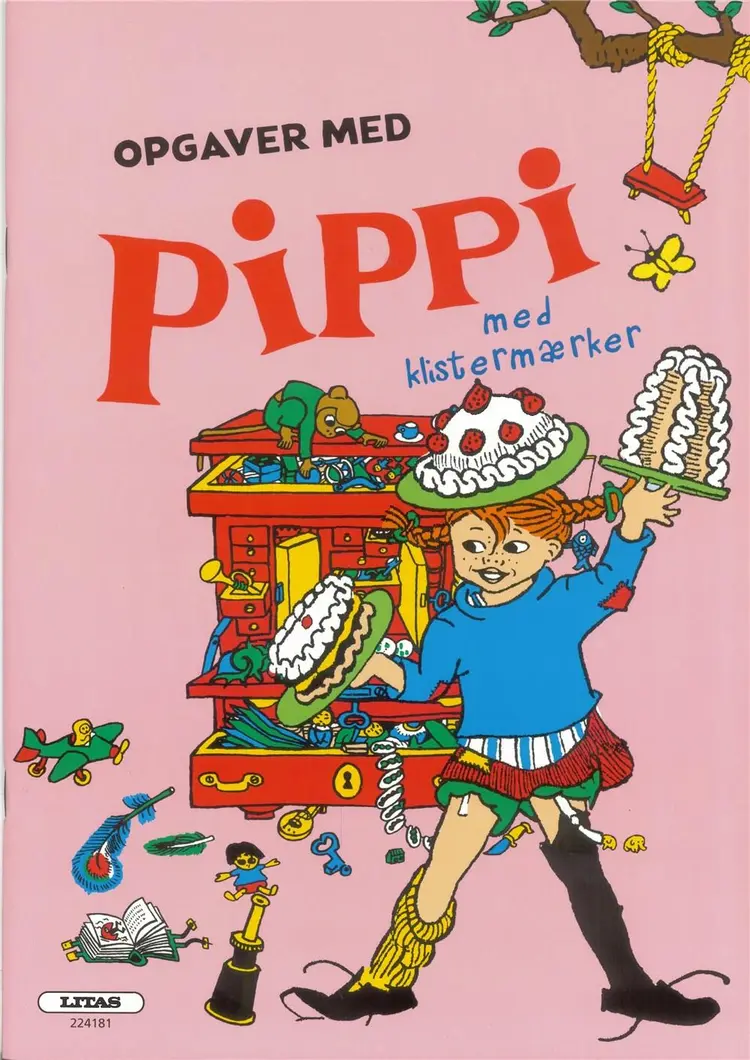 MALEBOG MED OPGAVER: PIPPI LANGSTRØMPE ( kolli 6 ) af .