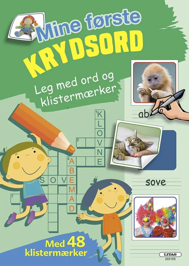 MINE FØRSTE KRYDSORD (grøn) ( kolli 6 ) af .