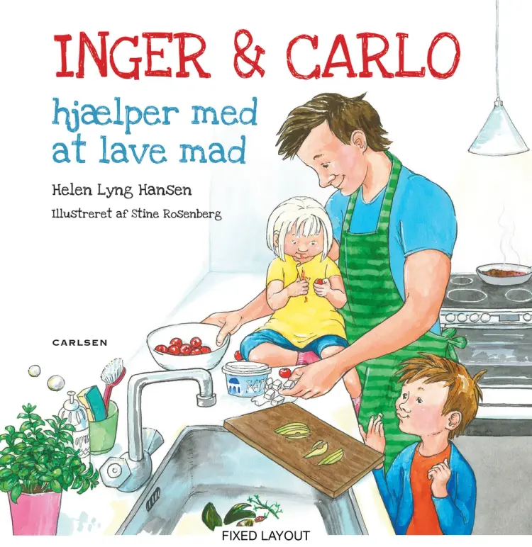 Inger & Carlo hjælper med at lave mad af Helen Lyng Hansen