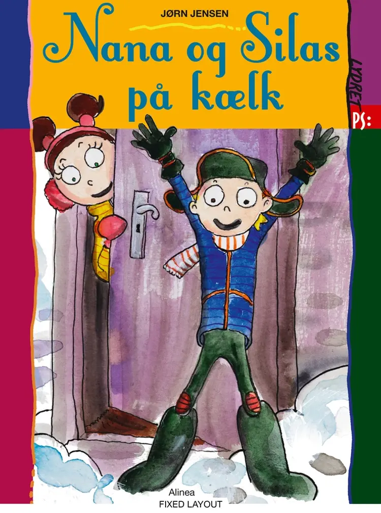 Nana og Silas på kælk af Jørn Jensen