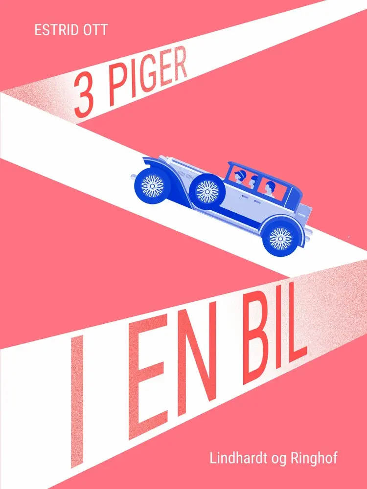 Tre piger i en bil af Estrid Ott