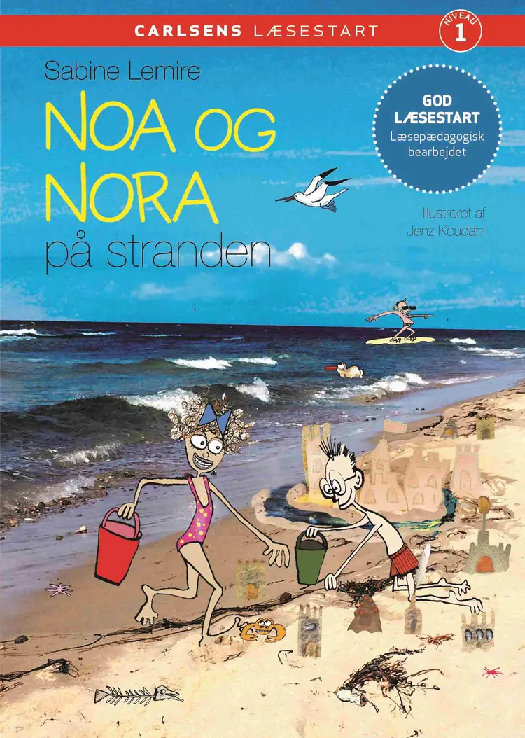 Carlsens læsestart - Noa og Nora på stranden af Lotte Kjeldskouv