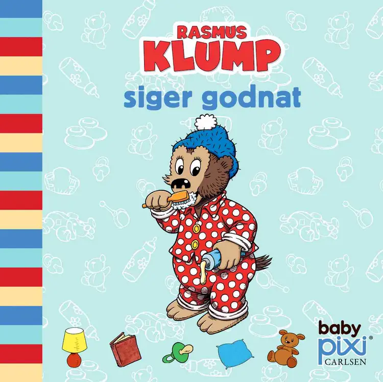 Rasmus Klump siger godnat af Carla og Vilhelm Hansen