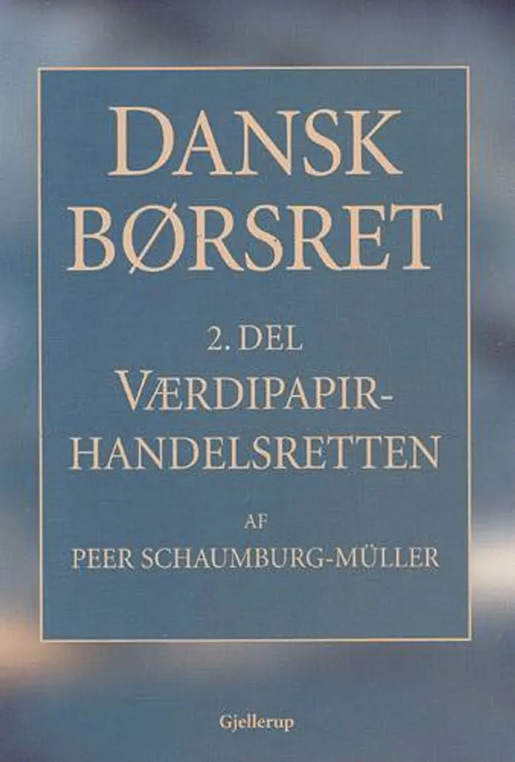 Dansk børsret af Peer Schaumburg-Müller