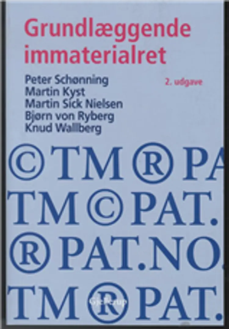 Grundlæggende immaterialret af Peter Schønning