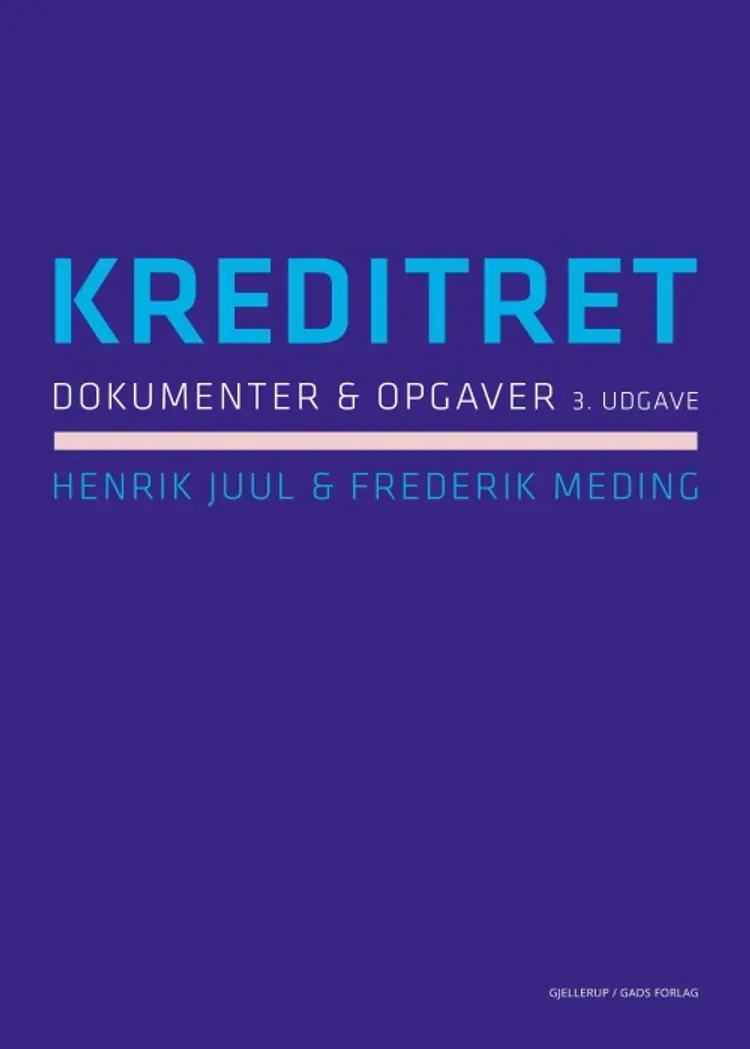 Kreditret - dokumenter og opgaver af Henrik Juul