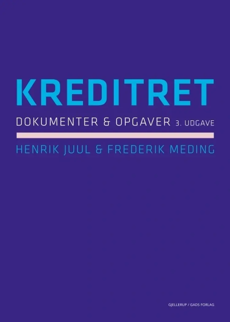 Kreditret - dokumenter og opgaver af Frederik Meding