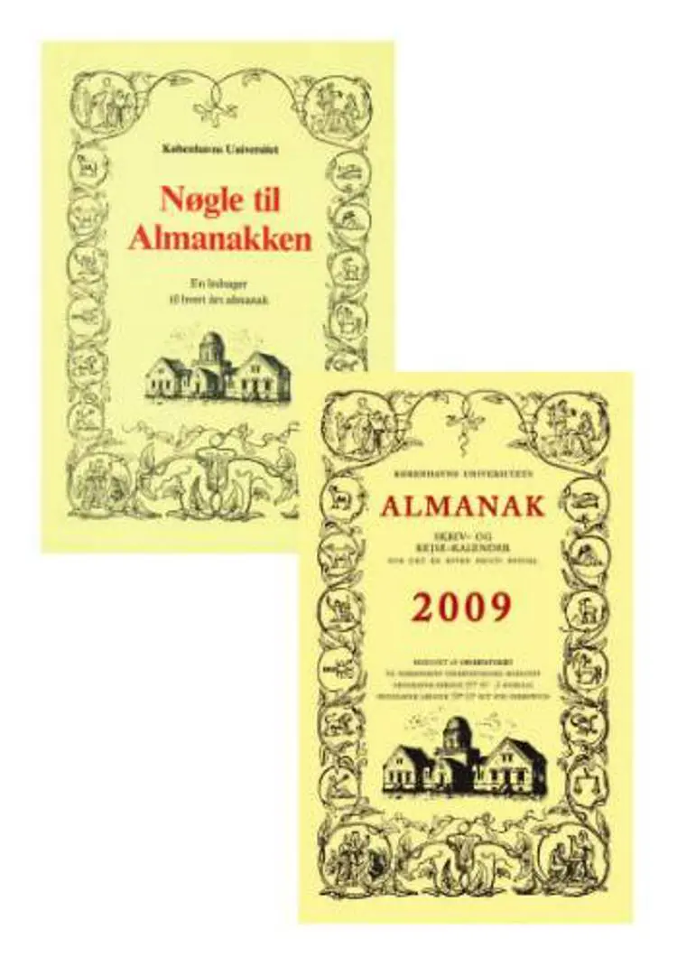Københavns Univ. almanak (2009) + Nøgle til almanakken af SKRIVE- OG REJSEKALENDER