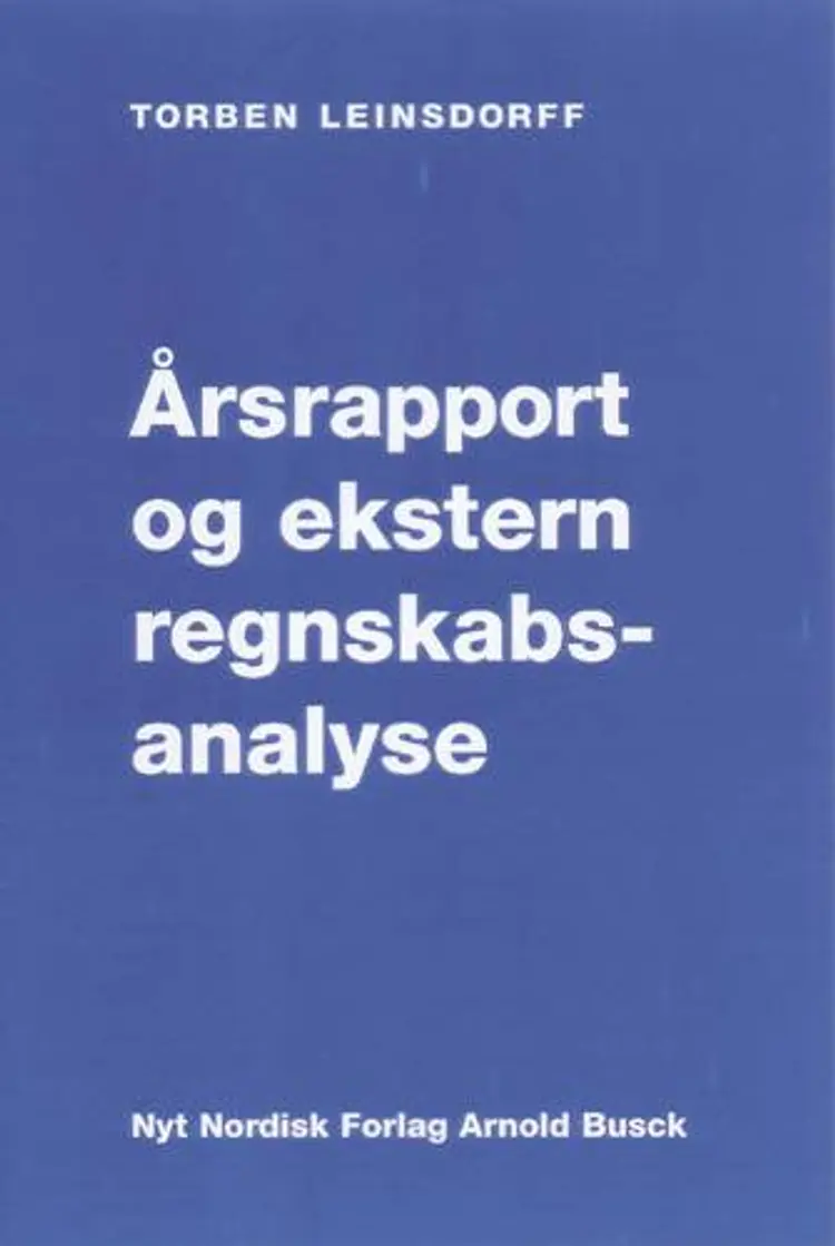 Årsrapport og ekstern regnskabsanalyse af Torben Leinsdorff