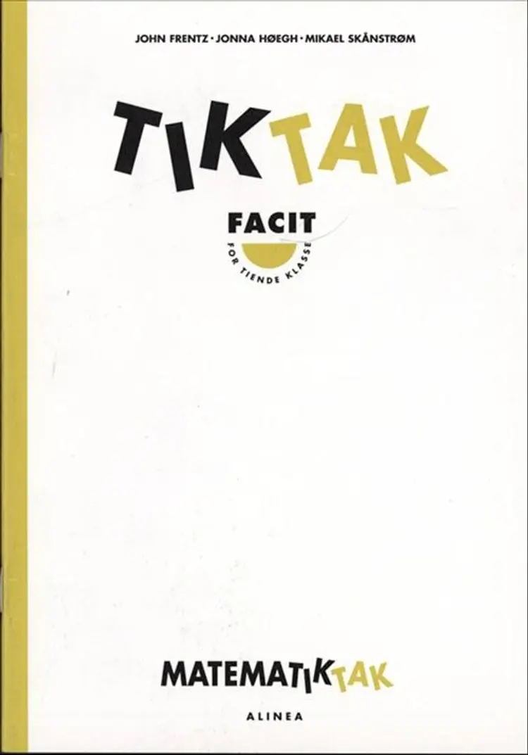 Tiktak, facit for tiende klasse af .