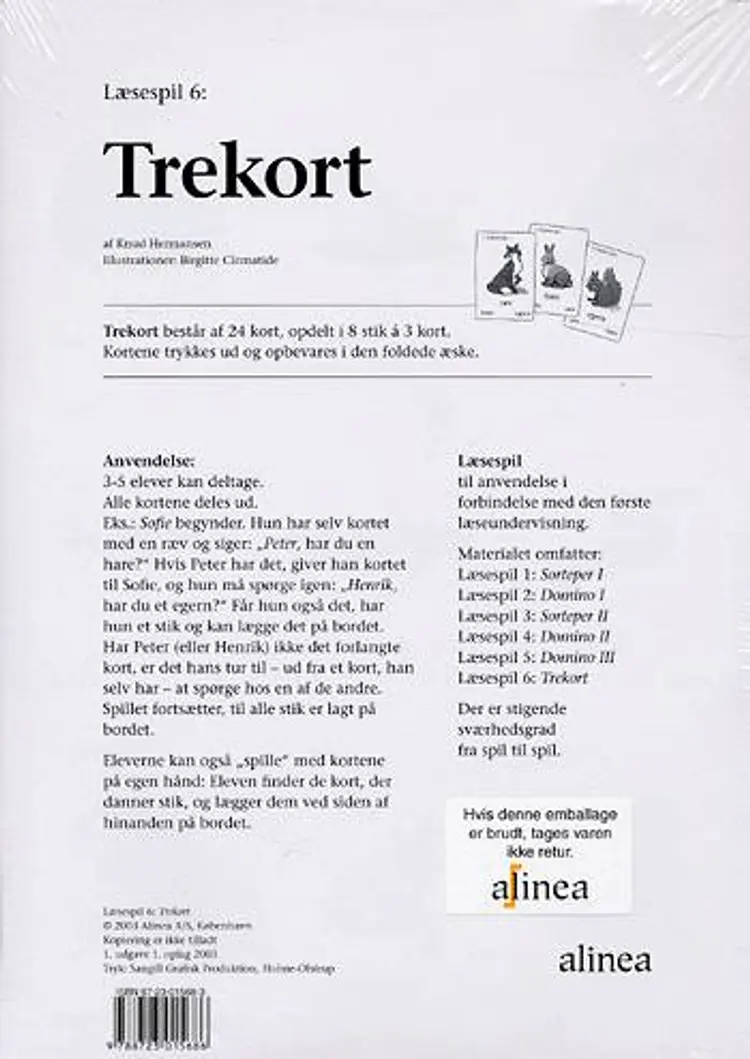 Læsespil 6, Trekort af Knud Hermansen