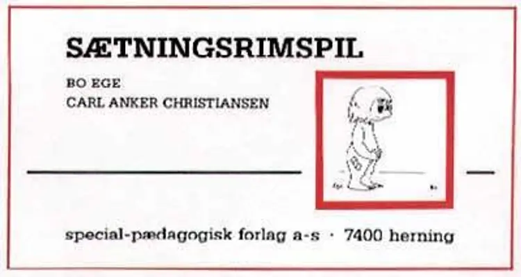 Sætningsrimspil af Bo Ege