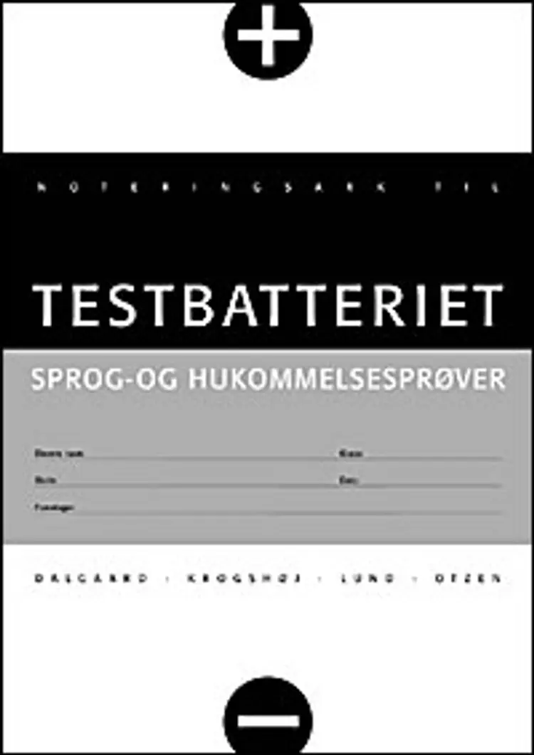 Testbatteriet, noteringsark (10 stk.) af Yvonne Lund
