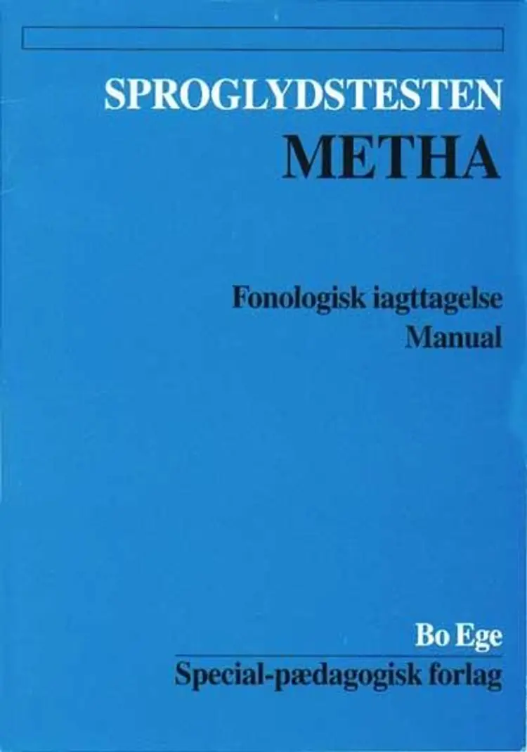 Sproglydstesten Metha af .