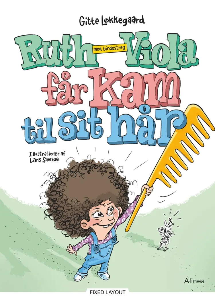 Ruth-Viola med bindestreg får kam til sit hår af Gitte Løkkegaard