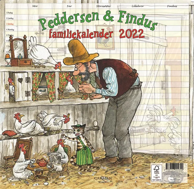 Peddersen & Findus - familiekalender 2022 af .