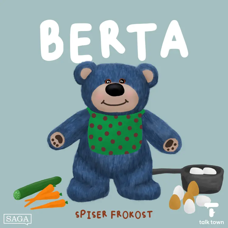 Bamsen Berta spiser frokost af Anna Svensmark Møller