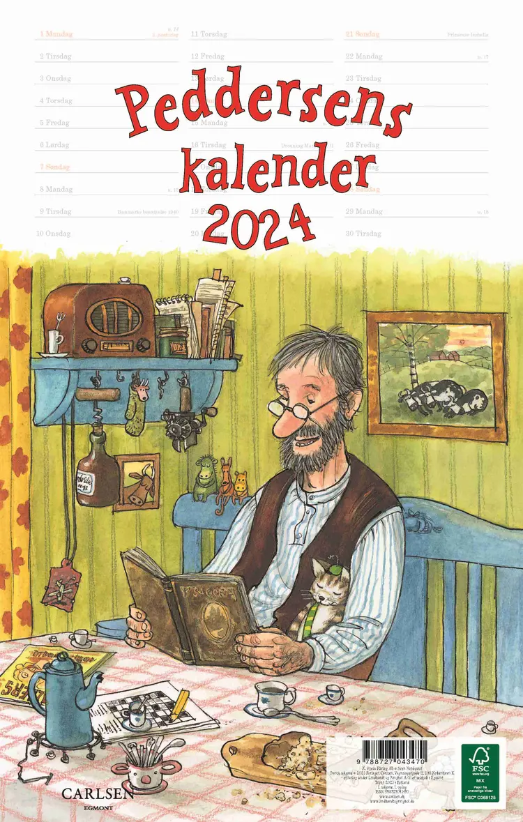 Peddersens kalender 2024 af Sven Nordqvist