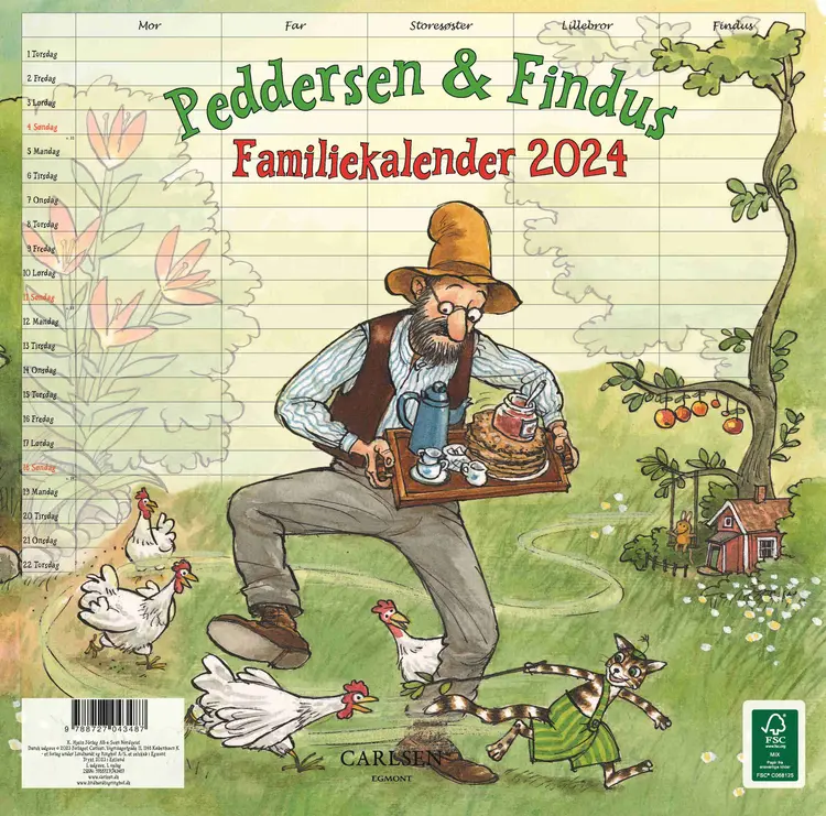 Peddersen & Findus - familiekalender 2024 af Sven Nordqvist