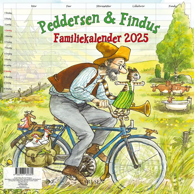 Peddersen & Findus - Familiekalender 2025 af Sven Nordqvist