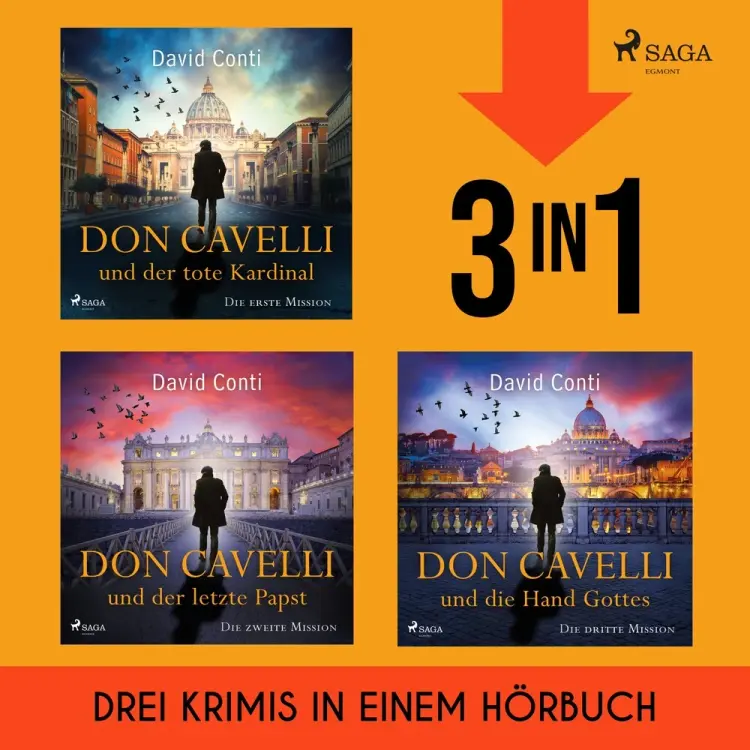 Don Cavelli: Der tote Kardinal, Der letzte Papst & Die Hand Gottes af David Conti