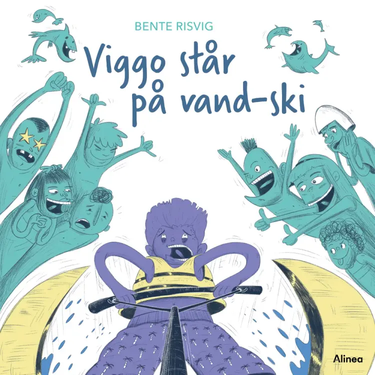 Viggo står på vandski af Bente Risvig