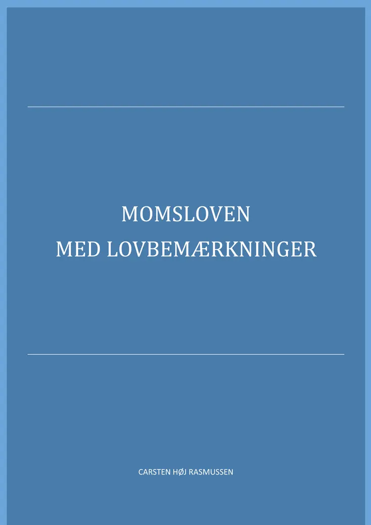 Momsloven 2018 af Carsten Høj Rasmussen
