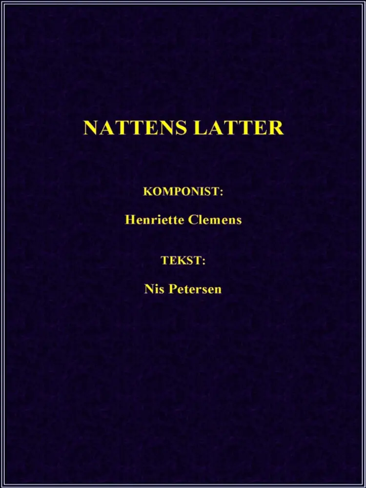 NATTENS LATTER af Henriette Clemens